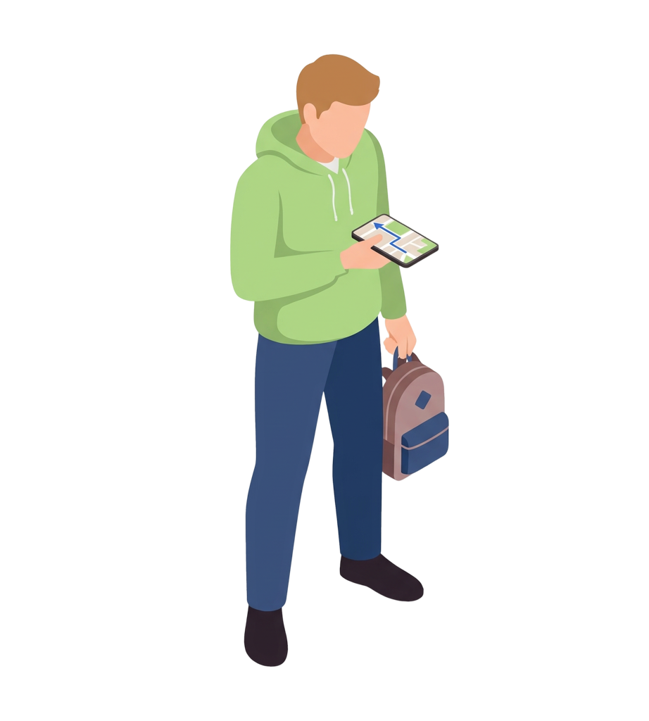 Student ready for a lesson